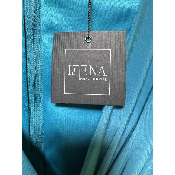 Mac Duggal 26727 Ocean Blue Long Sleeve Formal Evening Dress - Picture 8 of 8